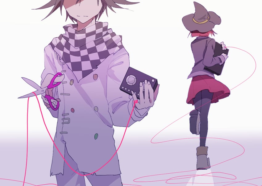 oma kokichi and yumeno himiko (danganronpa and 1 more) drawn by nagichiro
