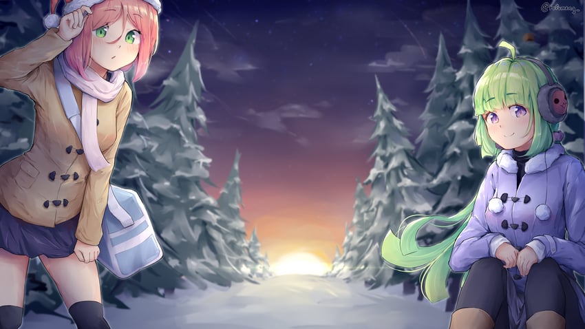 pippi, wada don, and mocha (osu! and 1 more) drawn by tofumang