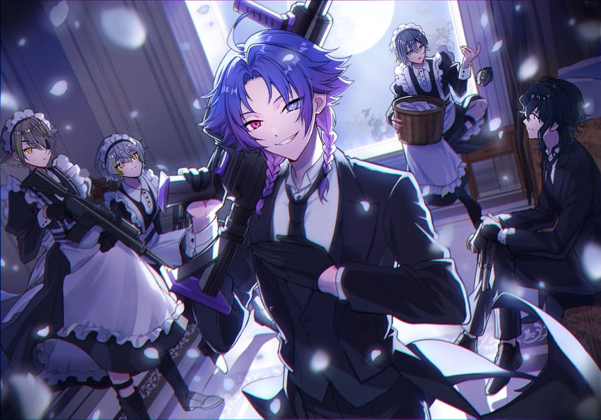 hachinoya nagi, yowa netaro, shiramitsu toi, shiramitsu ryui, and natsume yodaka (18trip) drawn by 36ss_tr