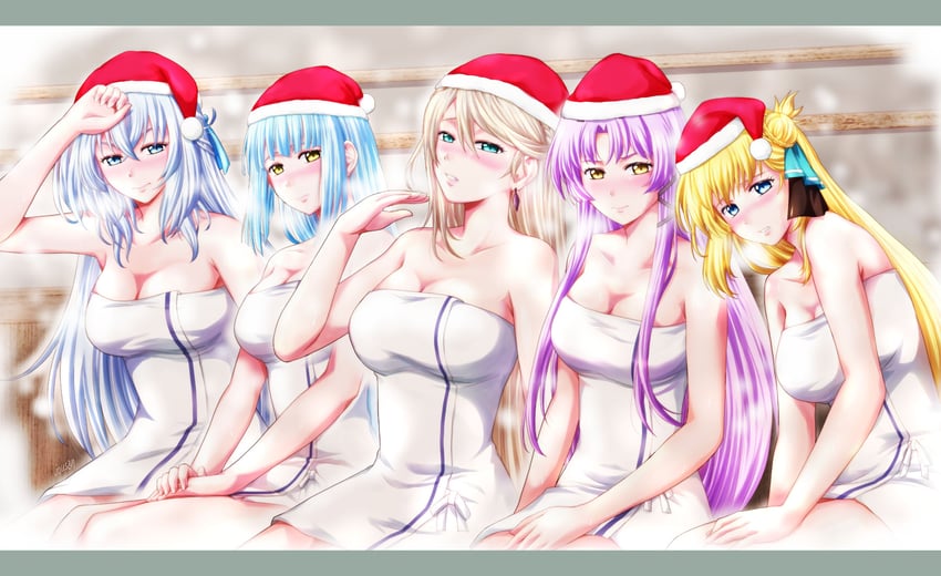 renne, agnes claudel, shizuna rem misurugi, elaine auclair, and risette twinings (eiyuu densetsu and 2 more) drawn by xiacheng_tatsuya