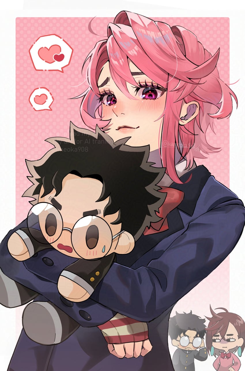 ayase momo, takakura ken, and shiratori aira (dandadan) drawn by kameoka908