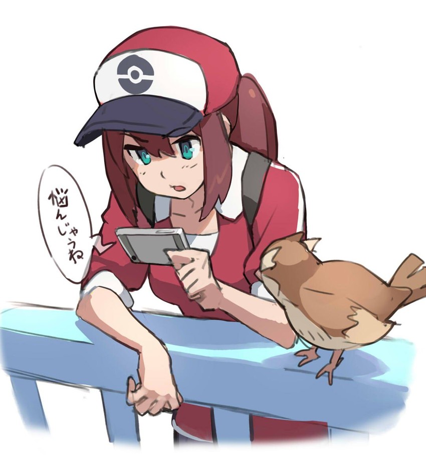 female protagonist and pidgey (pokemon and 1 more) drawn by tetsuo_(amenohutikoma)