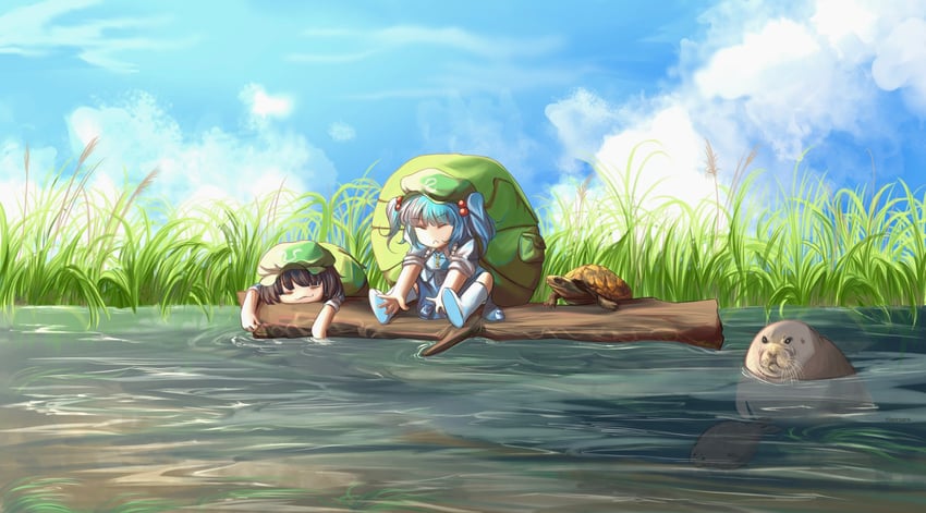 kawashiro nitori and kappa mob (touhou) drawn by there2007