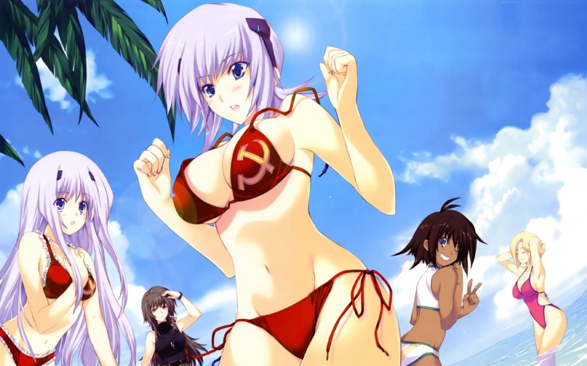 takamura yui, cryska barchenowa, inia sestina, stella bremer, and tarisa manandal (muv-luv and 2 more) drawn by iizuki_tasuku