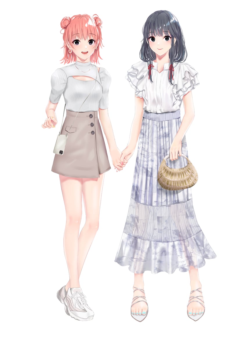 yukinoshita yukino and yuigahama yui (yahari ore no seishun lovecome wa machigatteiru.) drawn by hayase_illusut