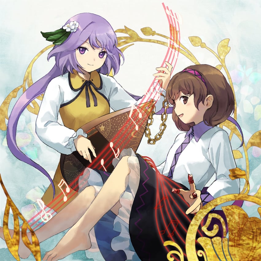 tsukumo benben and tsukumo yatsuhashi (touhou) drawn by kaigen_1025