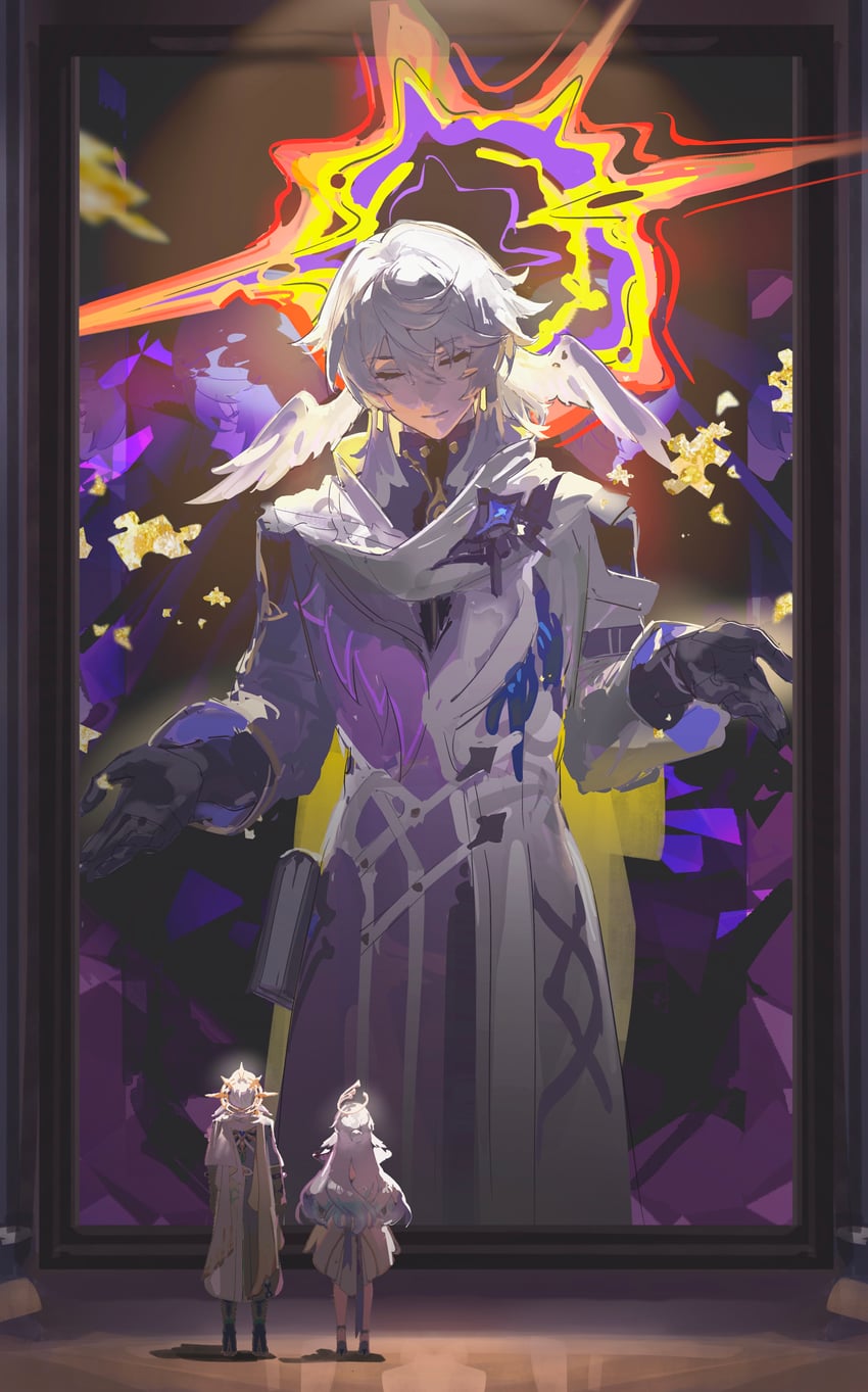 robin, sunday, and xipe (honkai and 1 more) drawn by rafaelaaa