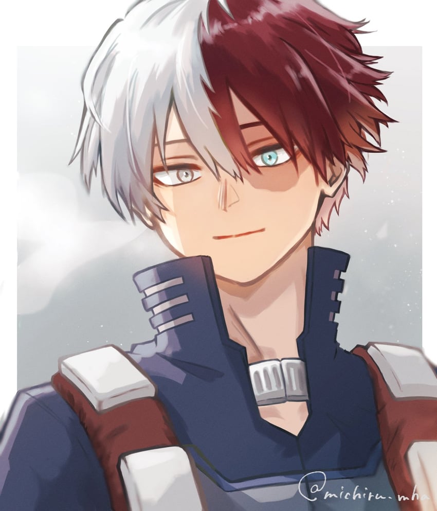todoroki shoto (boku no hero academia) drawn by michiru_mha