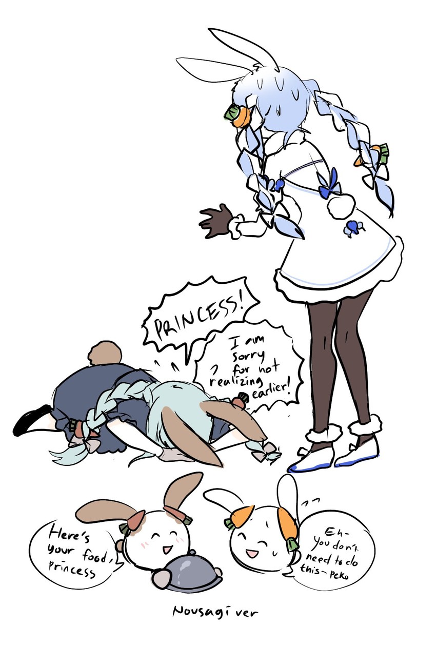 usada pekora (hololive and 1 more) drawn by himuhino