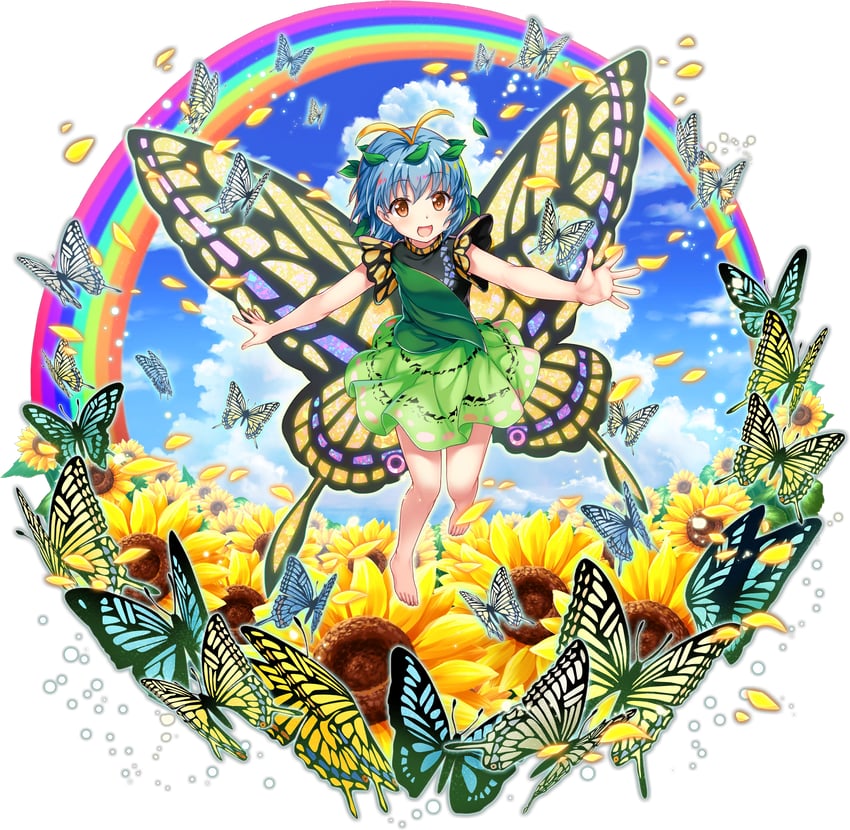 eternity larva (touhou and 1 more) drawn by rotte_(1109)