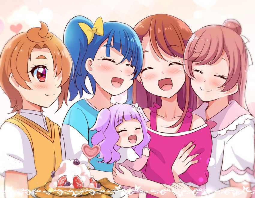 sora harewataru, nijigaoka mashiro, hijiri ageha, yuunagi tsubasa, and ellee-chan (precure and 1 more) drawn by mitumi_mira