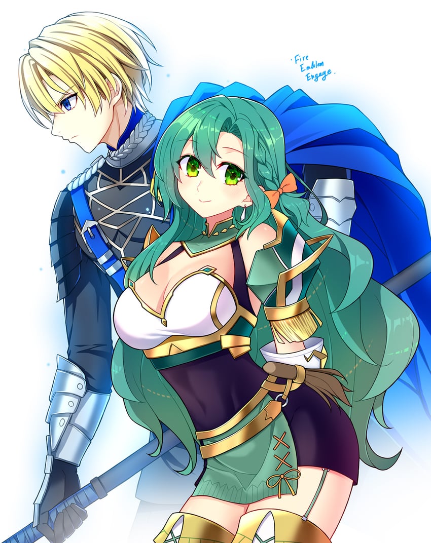 dimitri alexandre blaiddyd and chloe (fire emblem and 2 more) drawn by kanemitsu411