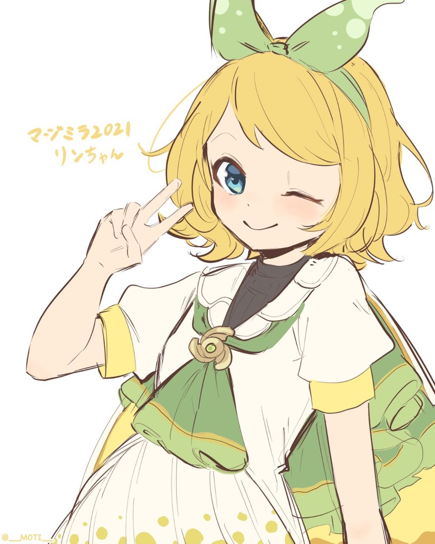 kagamine rin and magical mirai rin (vocaloid and 1 more) drawn by m0ti