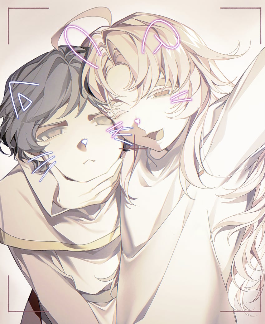hatsutori hajime and utsugi noriyuki (saibou shinkyoku) drawn by chunaizhanshi23057