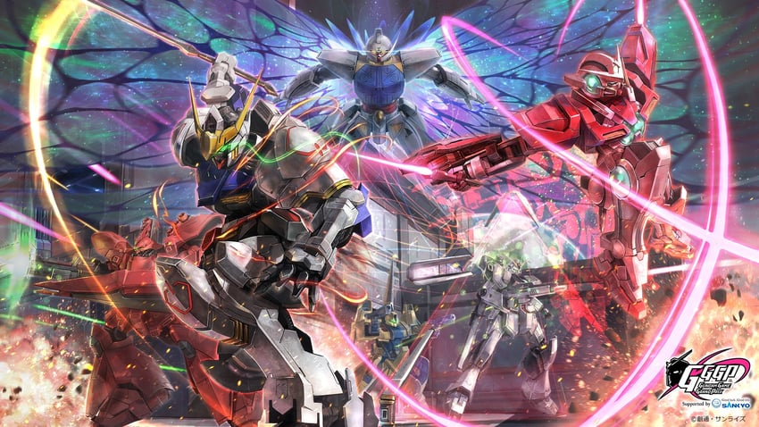 nu gundam, turn a gundam, sazabi, gundam exia, gundam barbatos, and 1 more (gundam and 5 more) drawn by hukutuuprunes