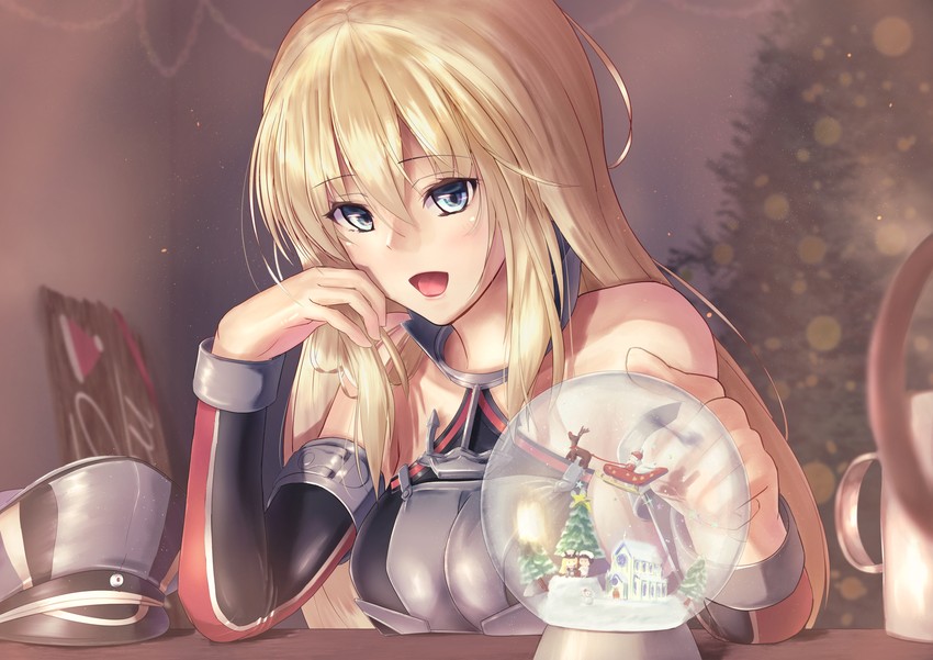 admiral, bismarck, and santa claus (kantai collection) drawn by lukky_clover
