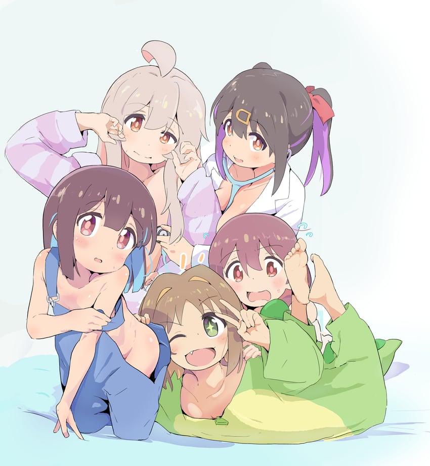 oyama mahiro, oyama mihari, hozuki momiji, oka asahi, and murosaki miyo (onii-chan wa oshimai!) drawn by murairamuraiari