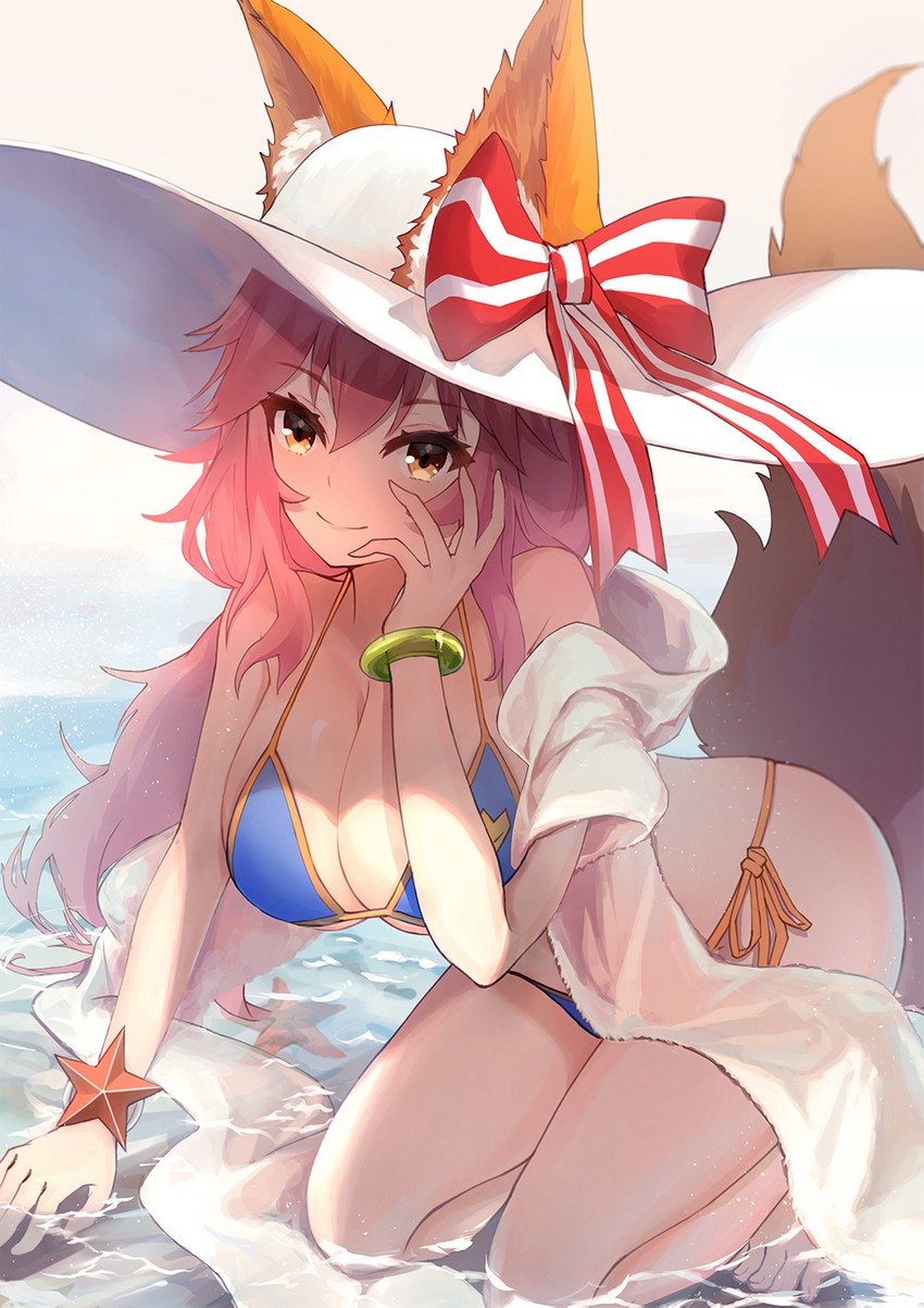 tamamo and tamamo no mae (fate and 1 more) drawn by irato_at