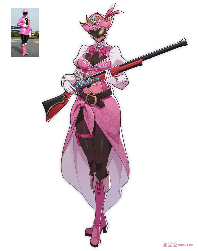 gokai pink (super sentai and 1 more) drawn by tongzhen_ganfan