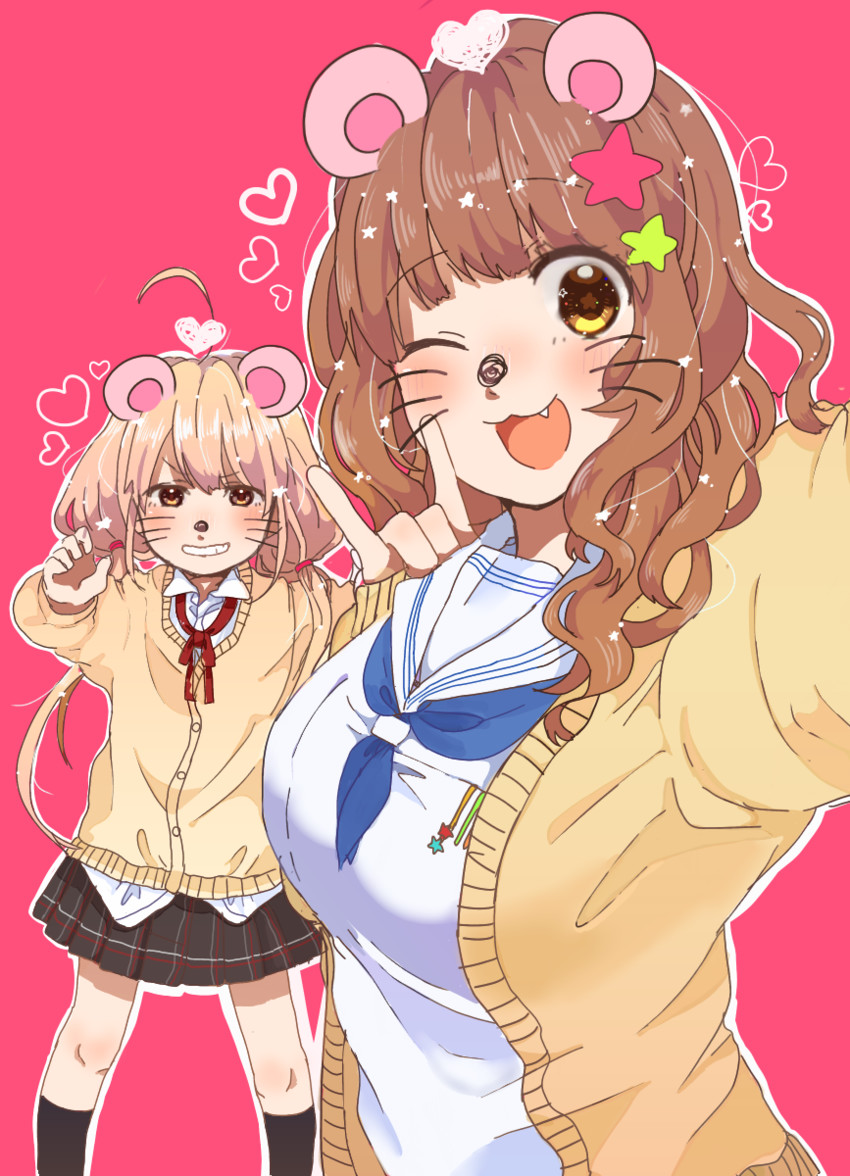 futaba anzu and moroboshi kirari (idolmaster and 1 more) drawn by u_ystr