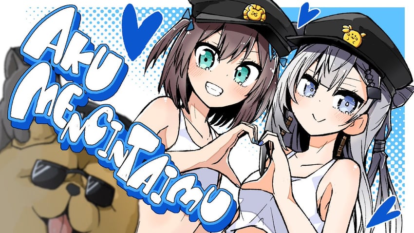 natsuiro matsuri and vestia zeta (hololive and 2 more) drawn by mashio