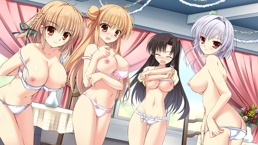 akigase nozomi, shinjou yukina, haruno sakura, and haruno kaede (manatsu no yoru no yuki monogatari) drawn by mikeou