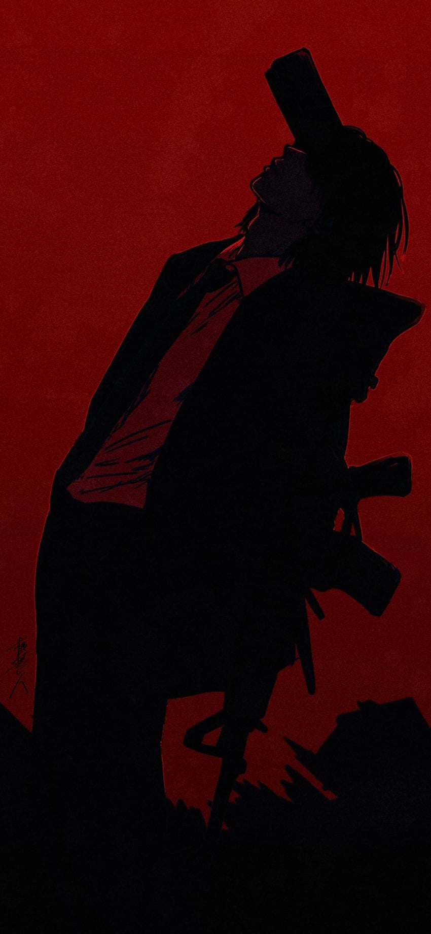 hayakawa aki and gun fiend (chainsaw man) drawn by nenashibito