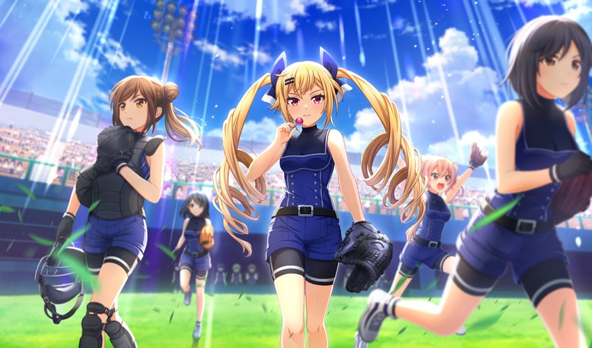 kousaka tsubaki, kishi fuuka, sawada rio, and ide anzu (cinderella series and 1 more)