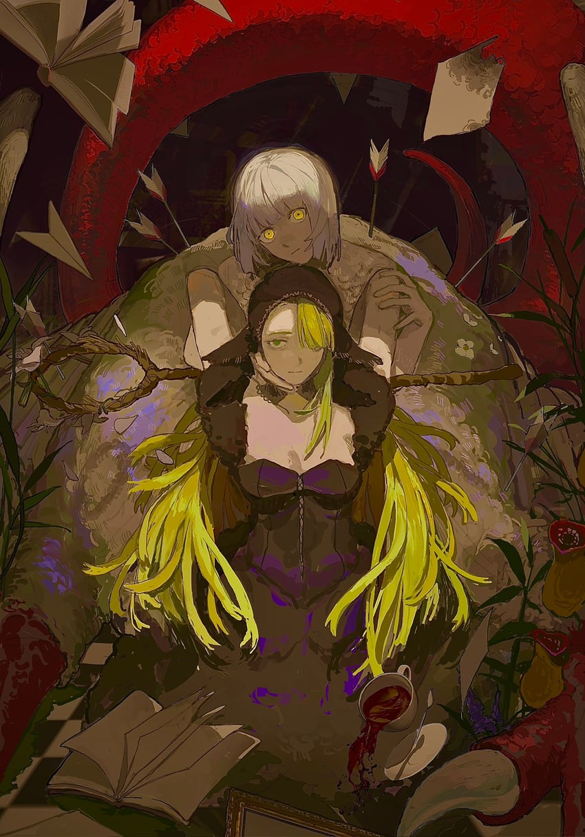 marcille donato and falin touden (dungeon meshi) drawn by root65