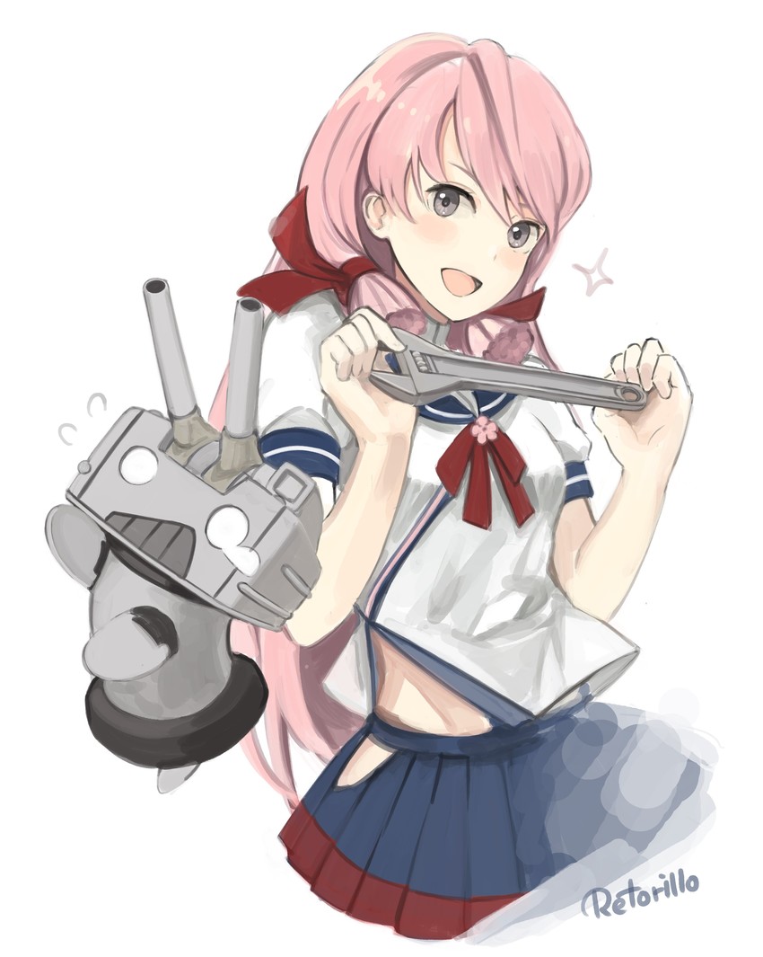 akashi and rensouhou-kun (kantai collection) drawn by retorillo