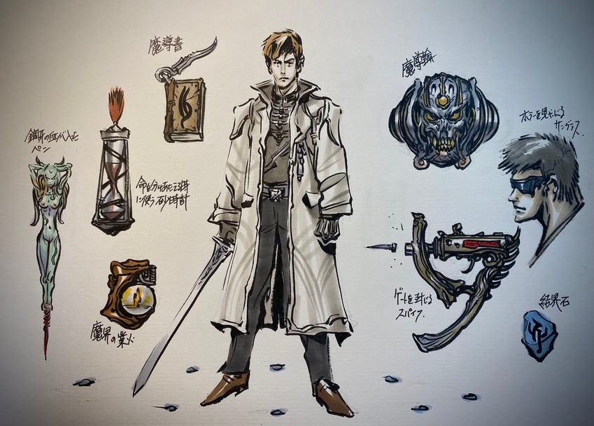 saejima kouga and zaruba (garo and 4 more) drawn by amemiya_keita