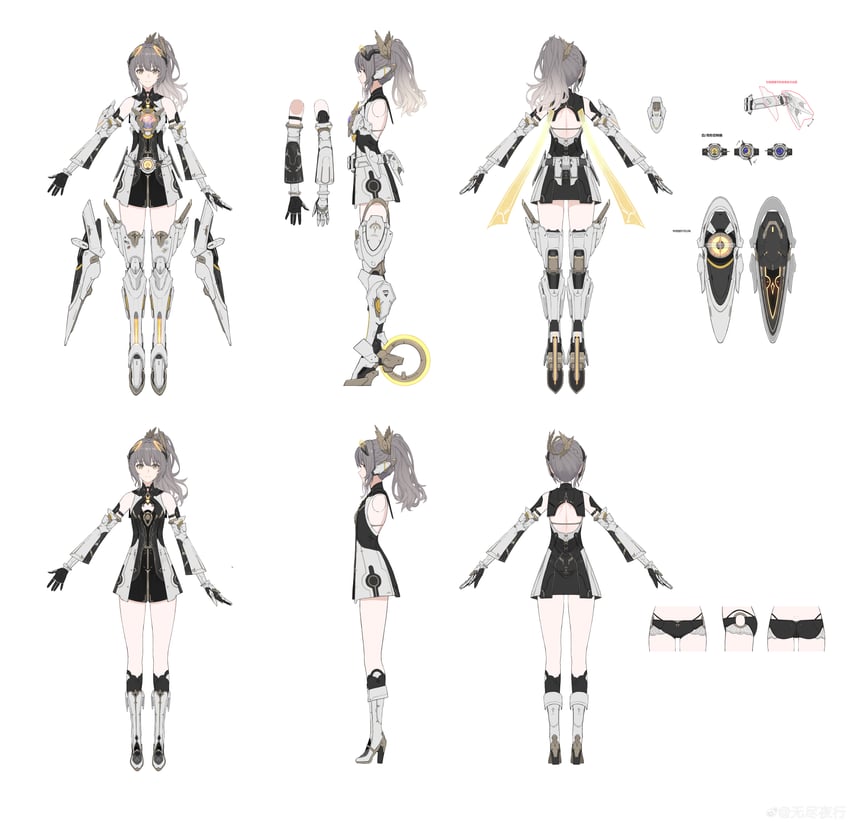 nanami and nanami: startrail (punishing: gray raven) drawn by wu_lun_wujin
