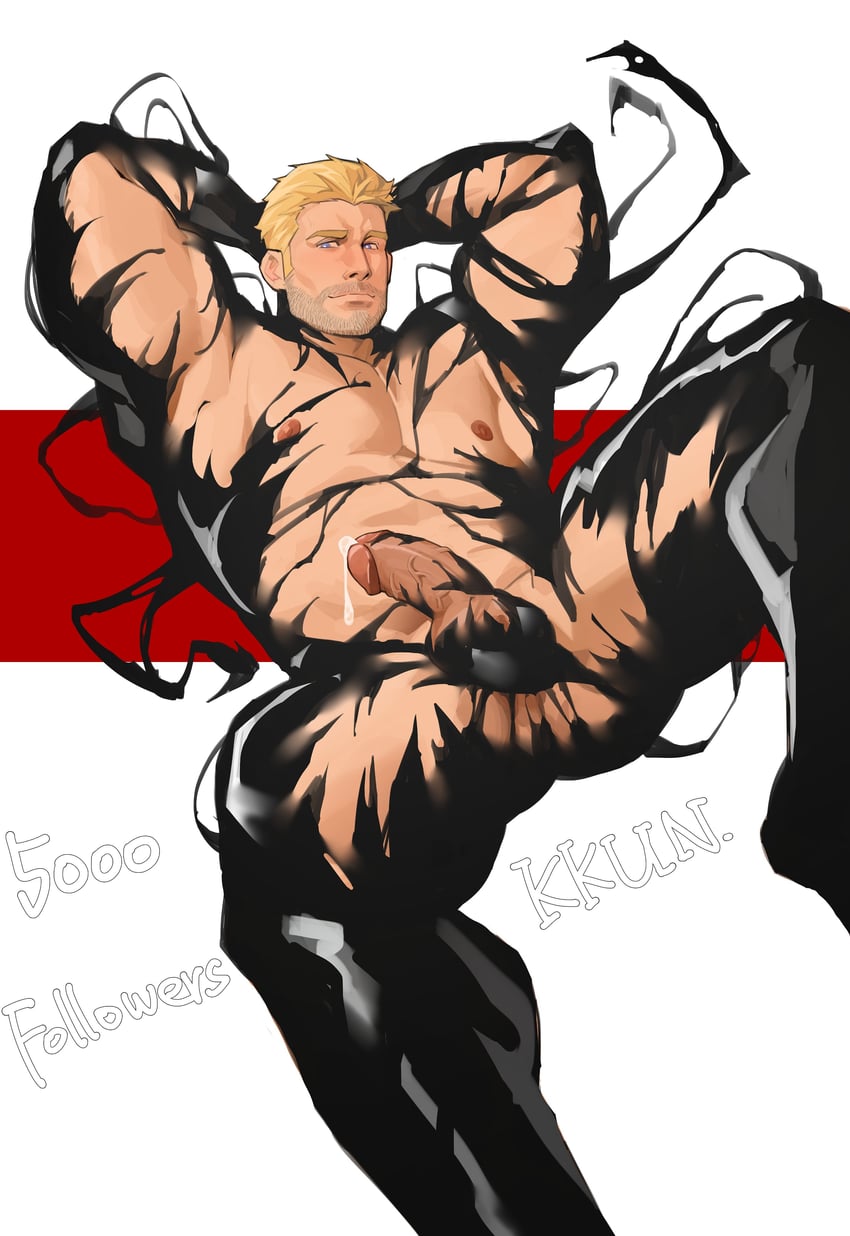 venom and eddie brock (marvel and 1 more) drawn by akunaakun_(kunkun586586)