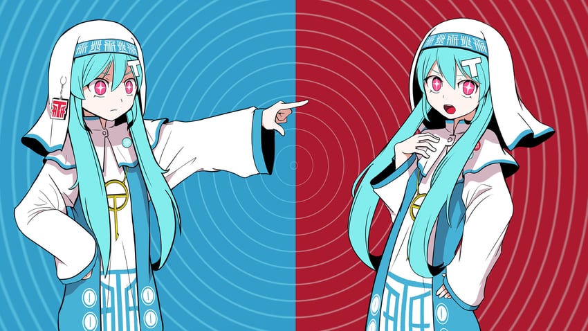 hatsune miku (vocaloid and 1 more) drawn by pinocchio-p