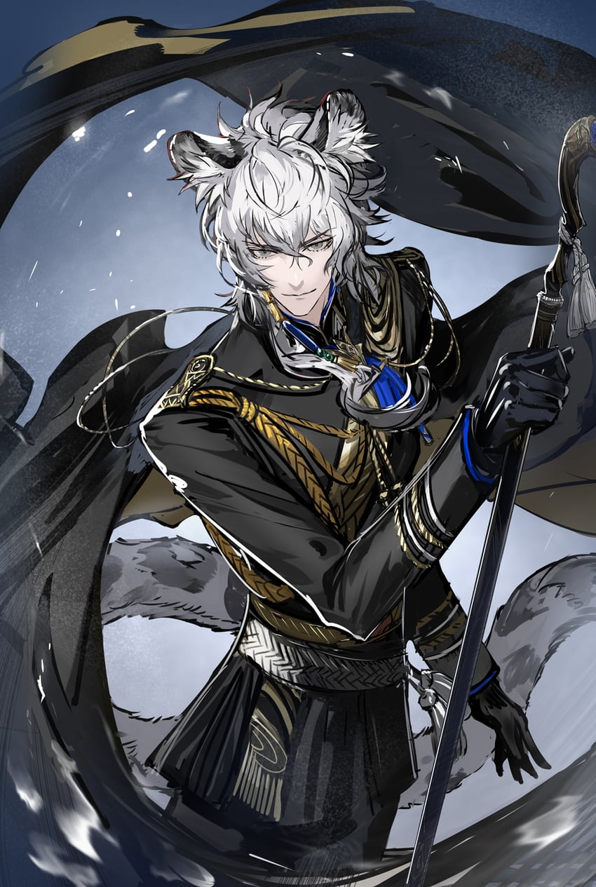 silverash (arknights and 1 more) drawn by ryuuzaki_ichi
