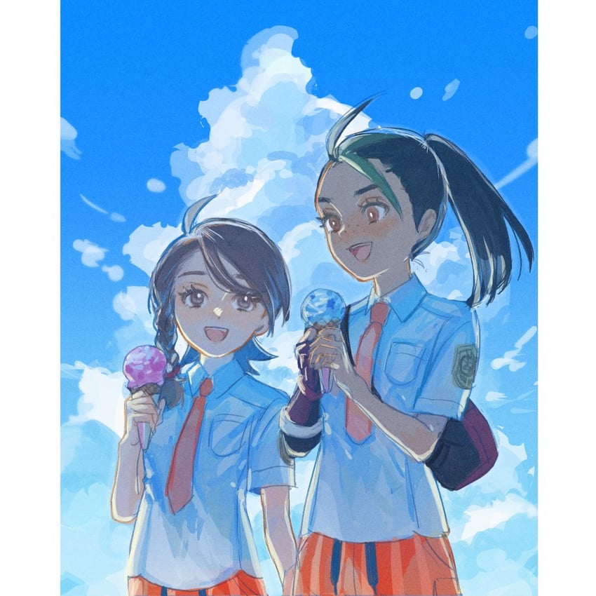 juliana and nemona (pokemon and 1 more) drawn by sasano_(fuyutomori)