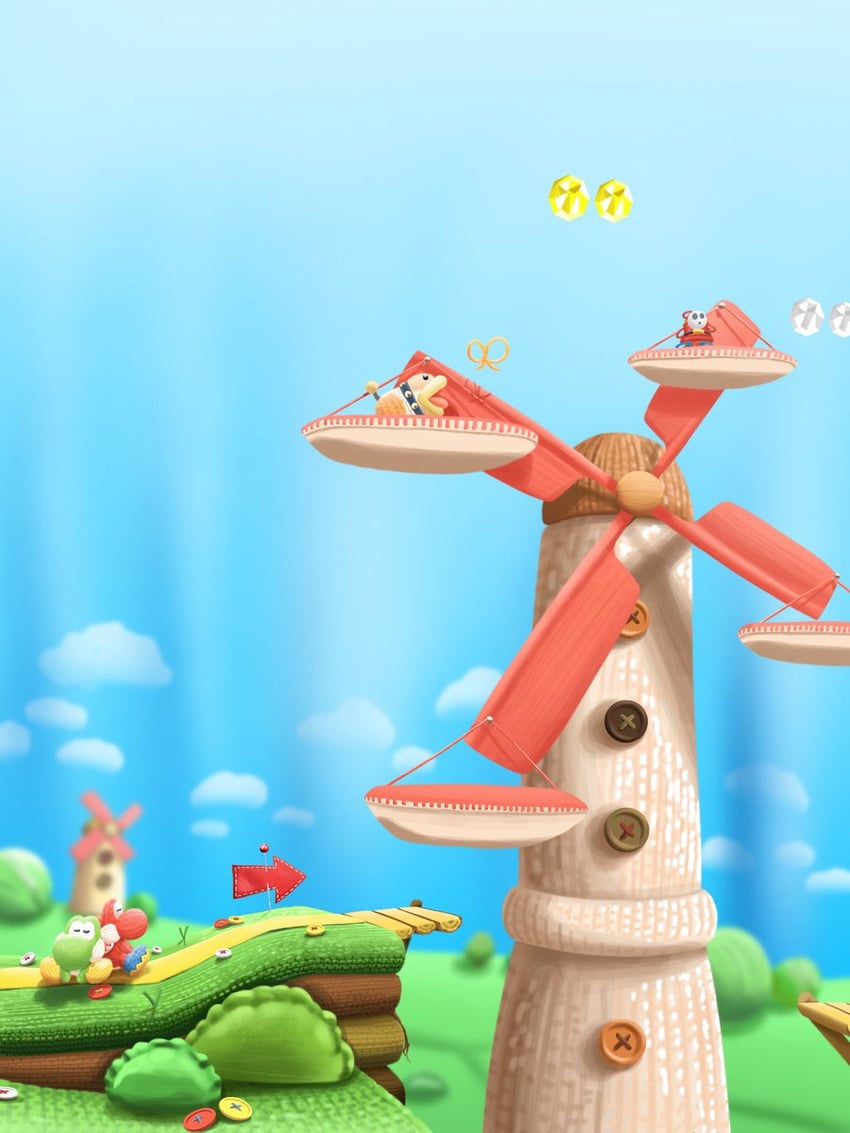 yoshi, shy guy, red yoshi, and poochy (mario and 1 more) drawn by maribou_(supermaribou)
