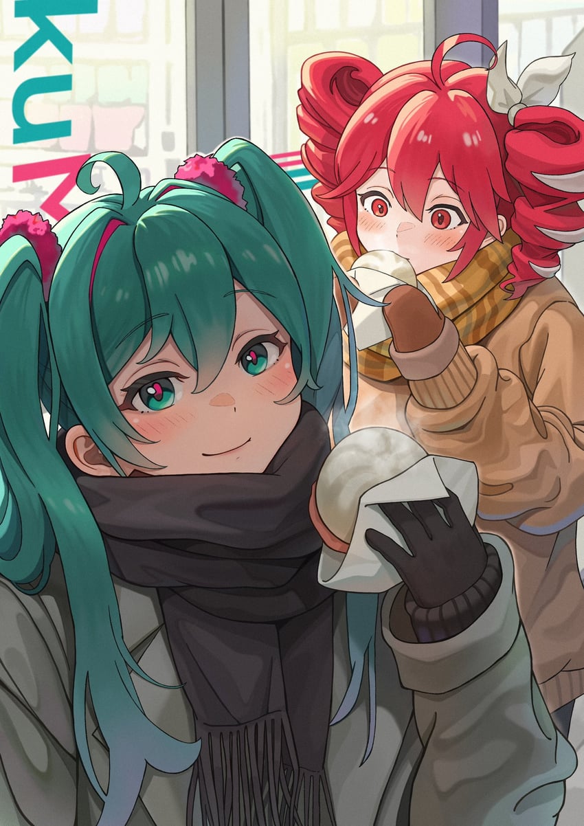 hatsune miku and kasane teto (vocaloid and 2 more) drawn by anchannnnnn