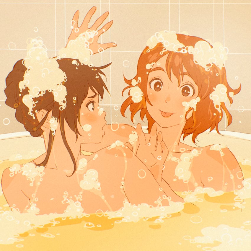 oumae kumiko and kousaka reina (hibike! euphonium) drawn by 55bata6rou