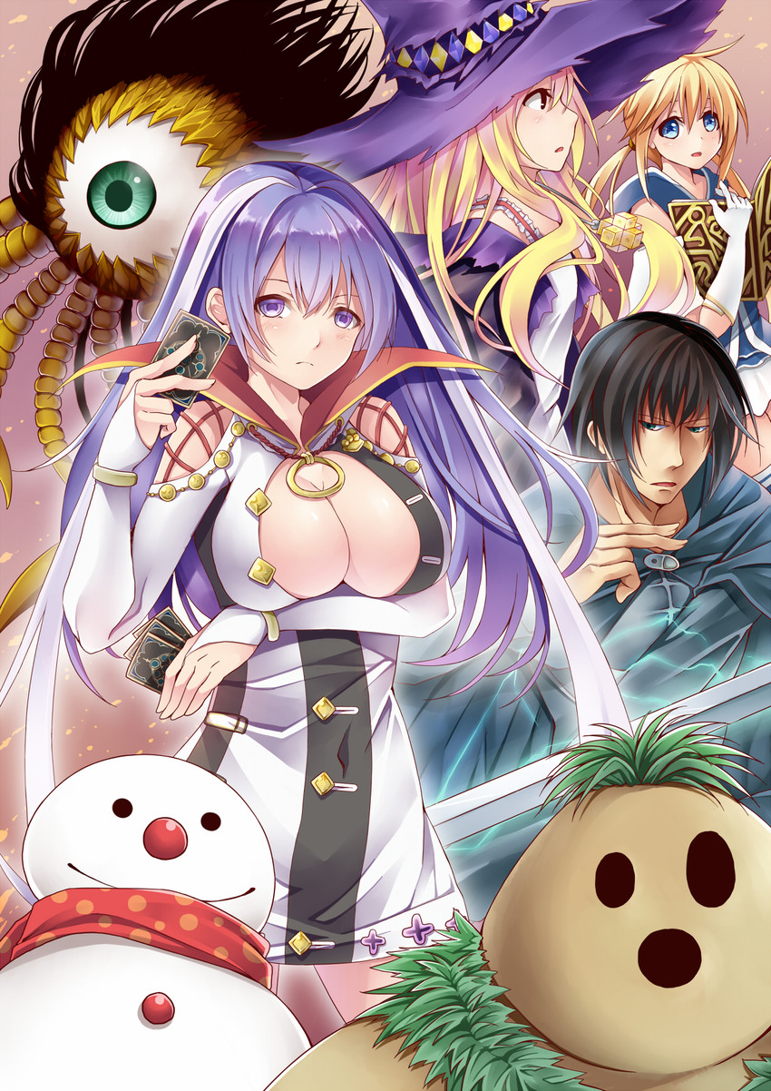 isabelle, daria, snowman, gazer, nono, and 2 more (shingeki no bahamut and 1 more) drawn by creek_(moon-sky)