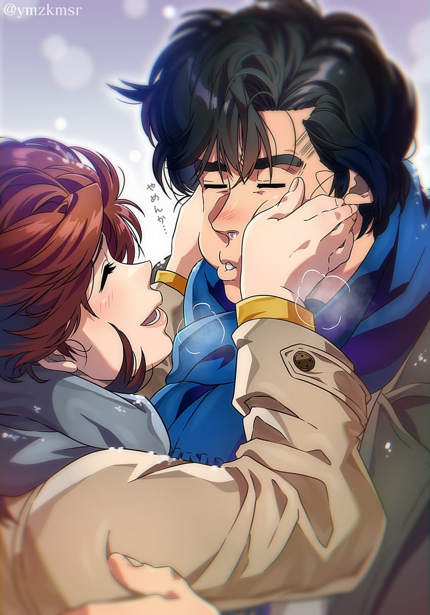 saeba ryou and makimura kaori (city hunter) drawn by yuu_(masarunomori)