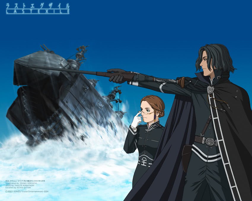 alex row and sophia forrester (last exile) drawn by horiuchi_osamu