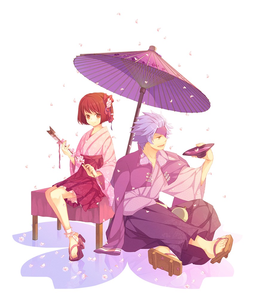chousokabe motochika and tsuruhime (sengoku basara) drawn by odashi_(namiri)