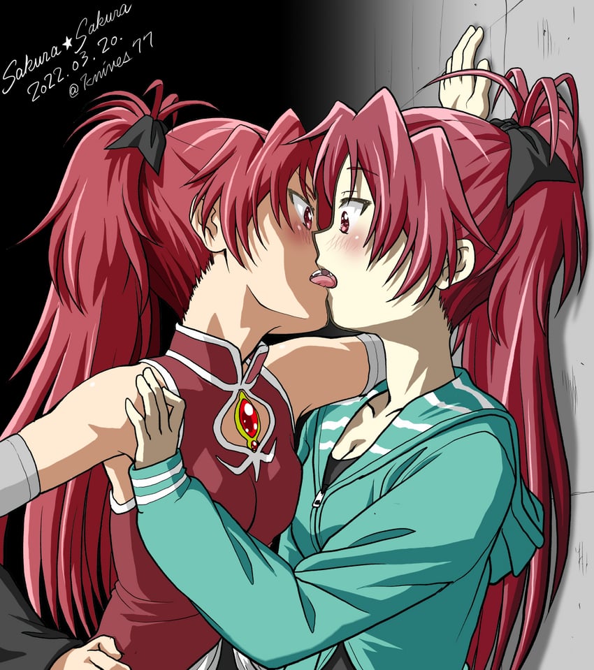 sakura kyoko (mahou shoujo madoka magica) drawn by knives_(knives777)