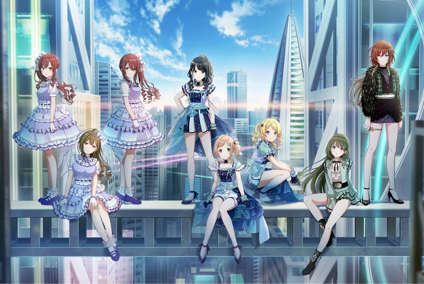 hachimiya meguru, osaki amana, kuwayama chiyuki, sakuragi mano, osaki tenka, and 3 more (idolmaster and 1 more)