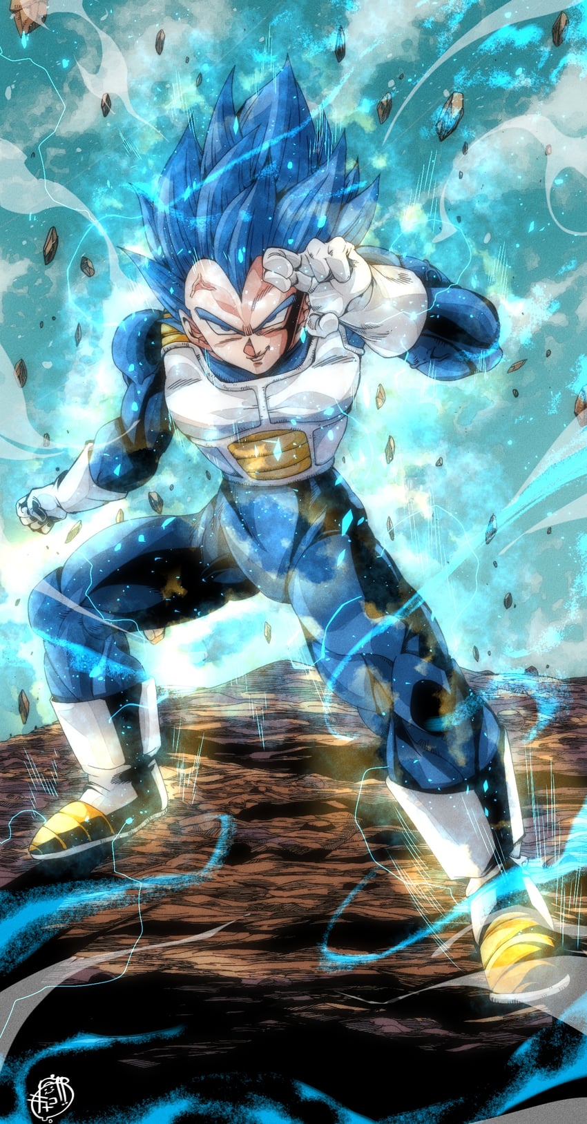 vegeta (dragon ball and 1 more) drawn by kinakomochi_(user_vedc2333)
