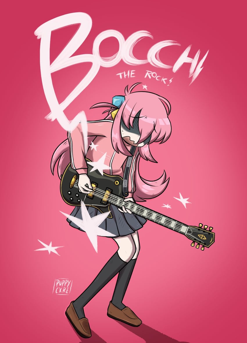 gotoh hitori (bocchi the rock! and 2 more) drawn by puppycxre