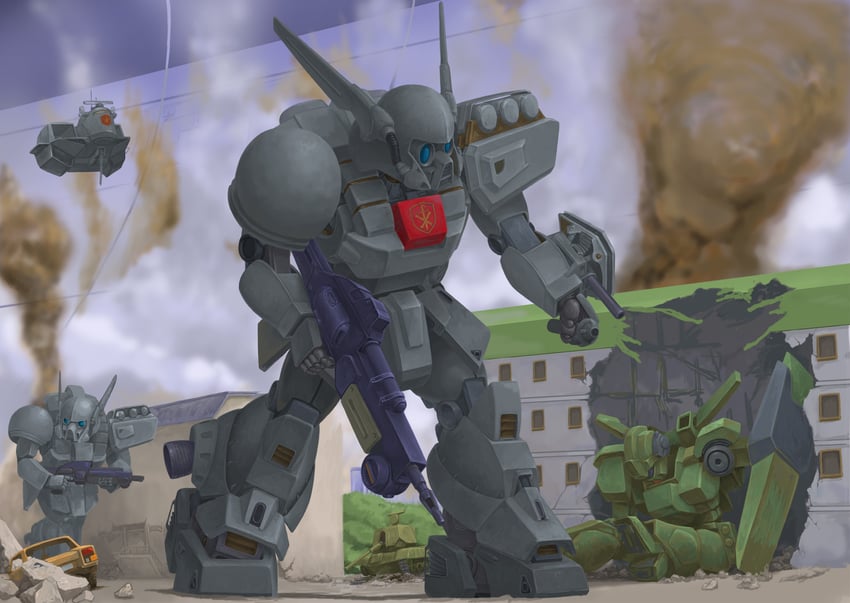 jegan and den'an gei (gundam and 1 more) drawn by volkov-1953