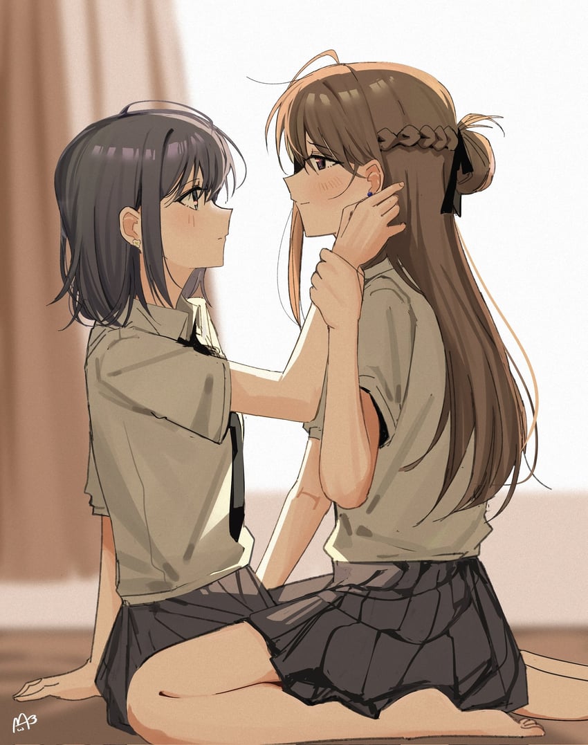 miyagi shiori and sendai hazuki (shuuniichido classmate wo kau hanashi) drawn by haidao_mao