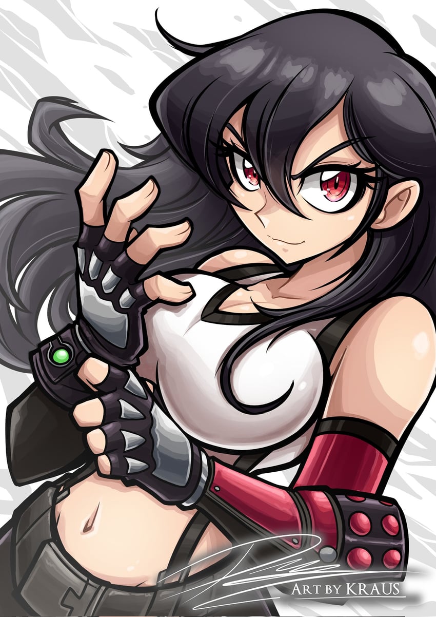 tifa lockhart (final fantasy and 2 more) drawn by krausarts